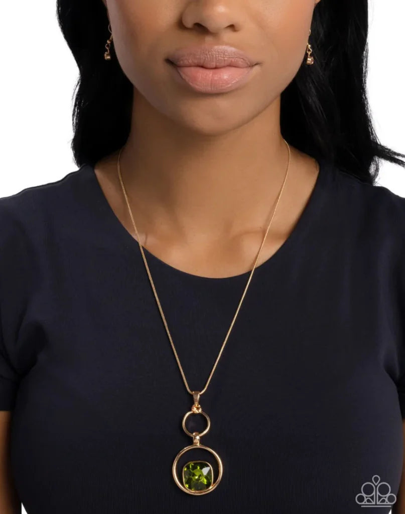 Debutante Delight” Green Necklace