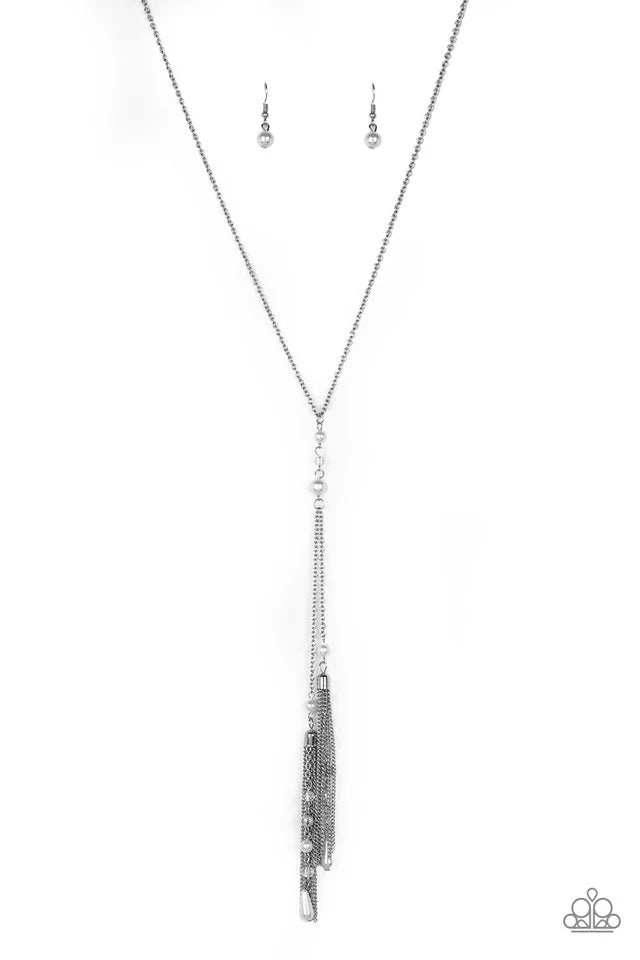 Timeless Tassels - White necklace