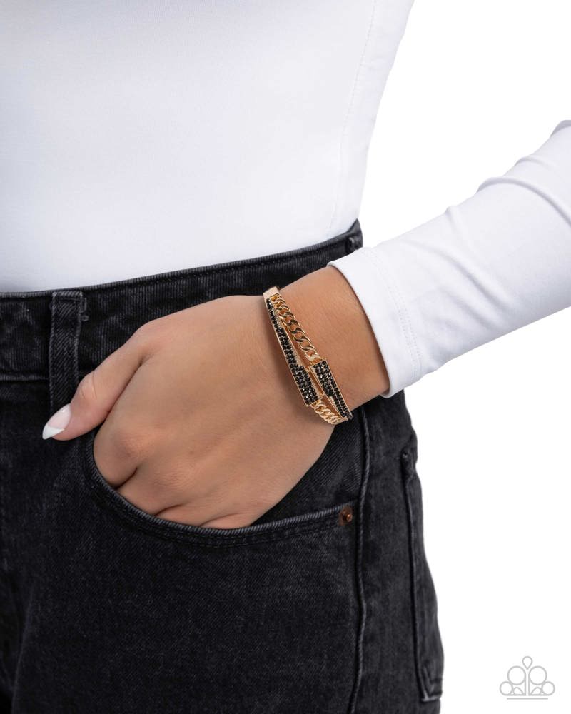 Braided Beginning - Black (Hinge) Bracelet
