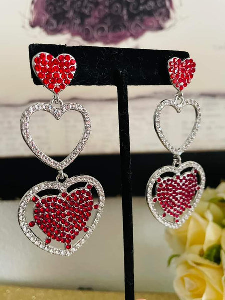 Couple celebration Red earrings