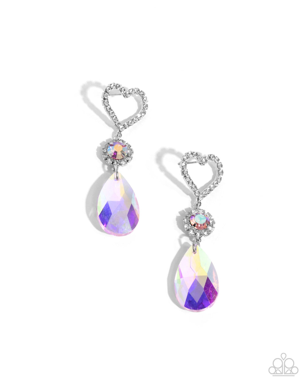 Faceted Frenzy - pink - Paparazzi earrings