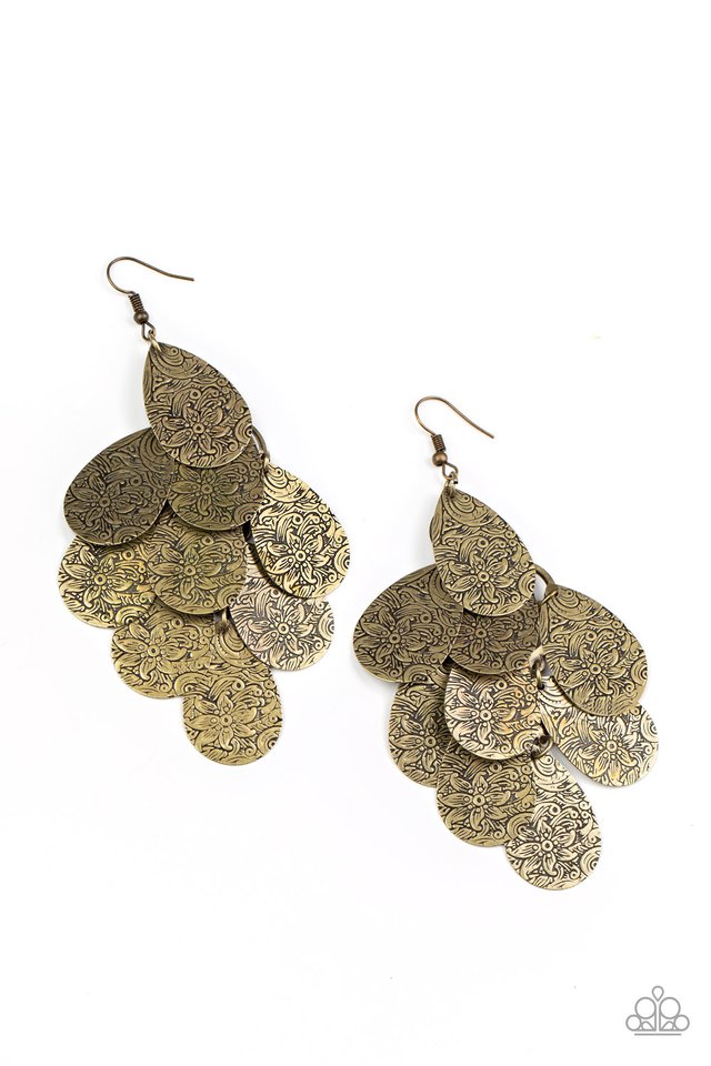 Earring ~ Hibiscus Harmony - Brass