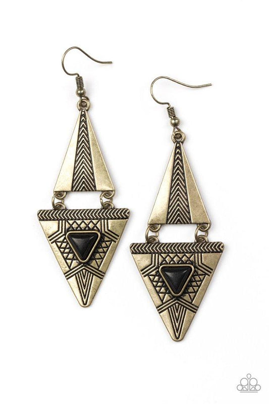 Earring ~ El Paso Edge - Brass