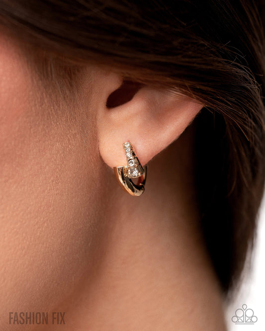 Paparazzi Earring ~ Personalized Pizzazz - Gold