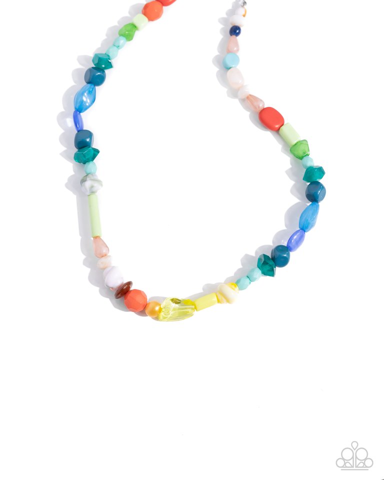 Necklace ~ Colored Can-Can - Multi