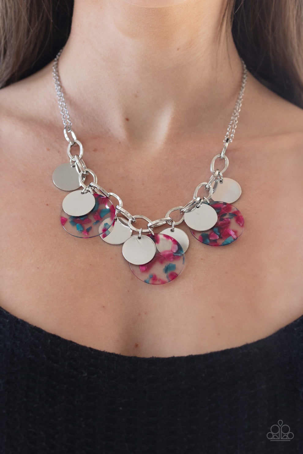 Necklace ~ Confetti Confection - Pink