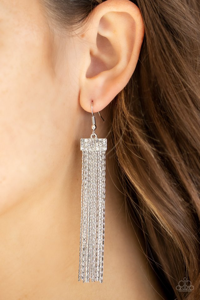 Earring ~ Twinkling Tapestry - White