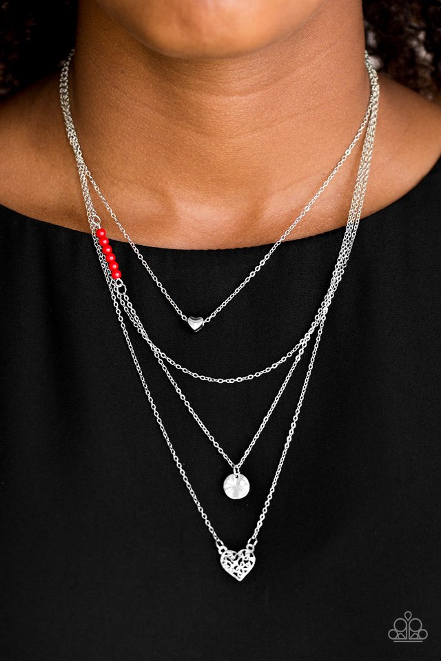 Necklace ~ Gypsy Heart - Red